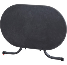 Ovaler Gartentisch mit Metallgestell