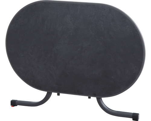 Ovaler Gartentisch mit Metallgestell