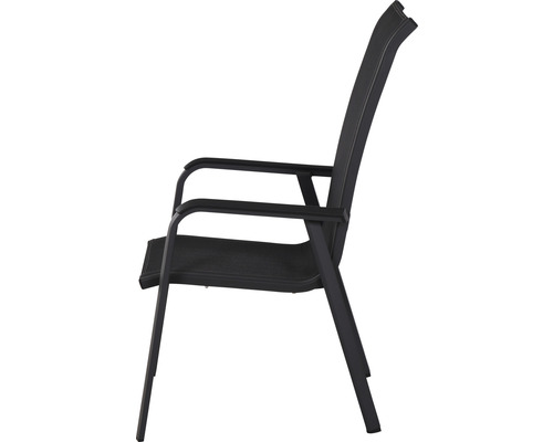 Gartensessel mit Armlehnen, Seitenansicht