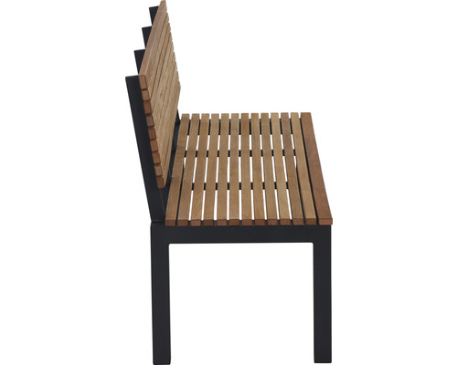 Gartenbank mit Lattenrost aus Holz und Metallgestell