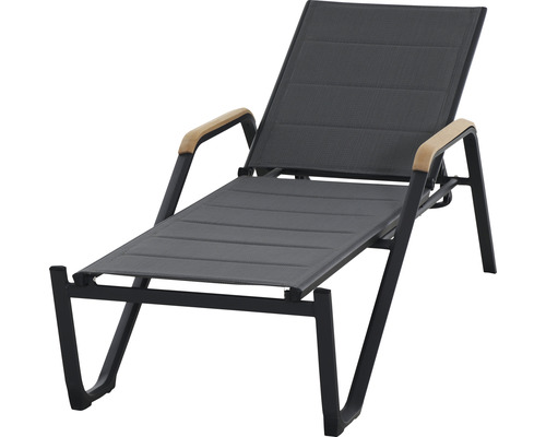 Gartenliege mit Gestell und Armlehnen