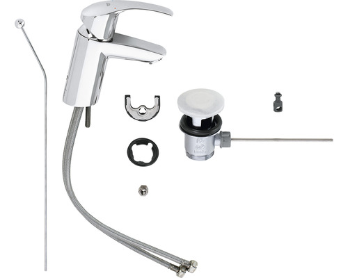 Waschtischarmatur mit Zubehör für die Installation