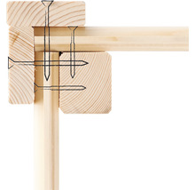 Illustration einer Holzverbindung mit Schrauben