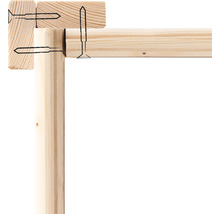 Holzrahmenkonstruktion mit Schrauben
