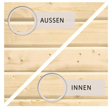 Illustration der Holzfassade für Außen- und Innenbereich
