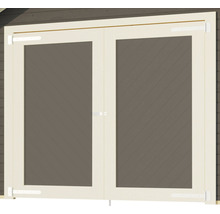 Doppeltür für Gartenhaus mit Beschlägen