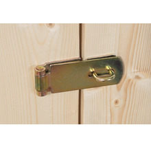 Metallriegel an Holztür