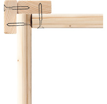 Holzrahmenkonstruktion mit Schrauben