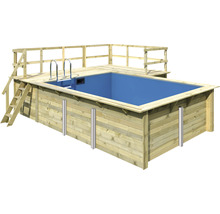 Holzpool mit Terrasse und Leiter