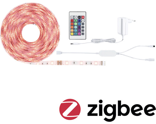 LED Band mit Fernbedienung und Netzteil, Zigbee Logo