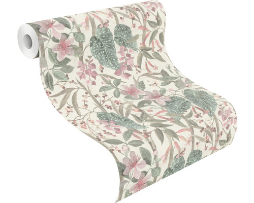 Tapetenrolle mit floralem Muster