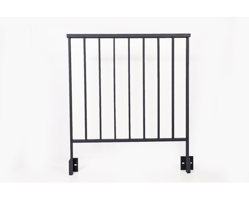 Metallzaunfeld mit Halterungen zur Montage