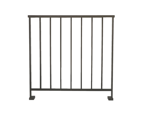 Metallzaun mit vertikalen Stäben für den Außenbereich