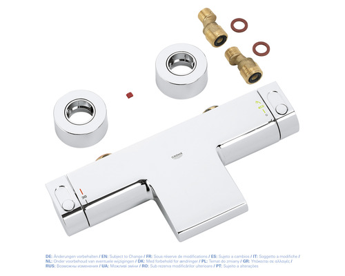 Grohe Armatur mit S-Anschlüssen und Rosetten