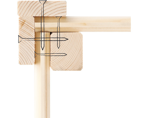 Holzrahmenkonstruktion mit Schrauben
