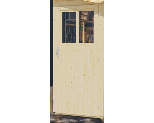 Holztür mit Fenster für Gartenhaus