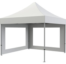 Weißes Faltzelt mit Fenster