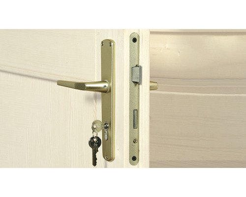 Türbeschlag mit Schlüssel im Schloss