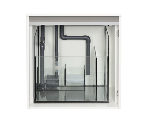 Aquariumunterschrank mit eingebautem Filtersystem