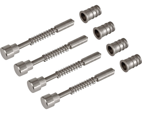 Satz Federriegel und passende Buchsen