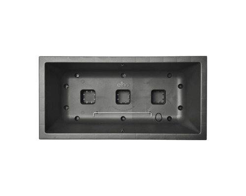 Rechteckiger Blumenkasten aus Kunststoff, Innenansicht.