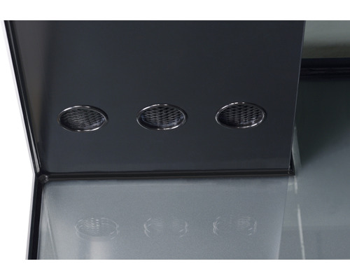 Dunstabzugshaube mit drei runden Leuchten