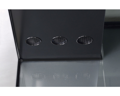 Dunstabzugshaube mit drei runden Leuchten