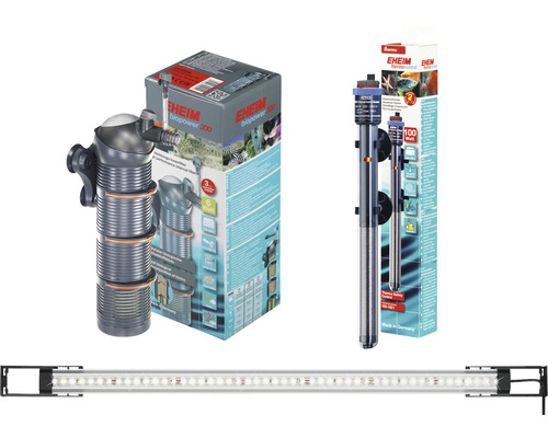 Aquarium Innenfilter, Aquarium Heizer und LED Leuchtbalken