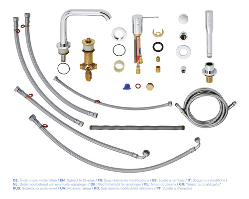 Komponenten für eine Waschtischarmatur