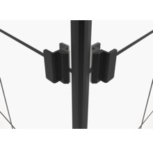 Eckeinstieg mit Pendeltüre Aurlane Galaxy 900x900x2000 mm Echtglas Klar hell schwarz-thumb-2 Eckeinstieg mit Pendeltüre Aurlane Galaxy 900x900x2000 mm Echtglas Klar hell schwarz-thumb-2