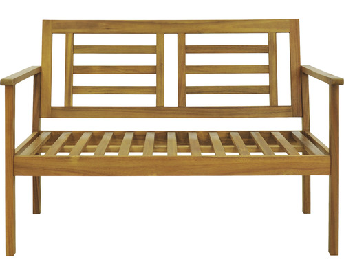 Holzbank mit Armlehnen für den Garten