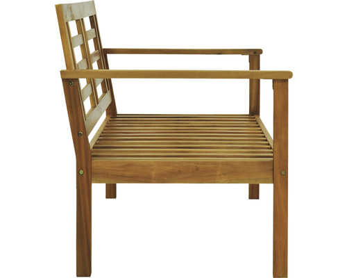 Gartenbank aus Holz mit Armlehne