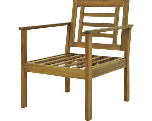 Holzstuhl mit Armlehnen für den Garten