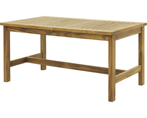 Rechteckiger Gartentisch aus Holz mit Lattenrost