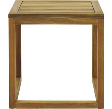 Quadratischer Beistelltisch aus Holz für den Garten