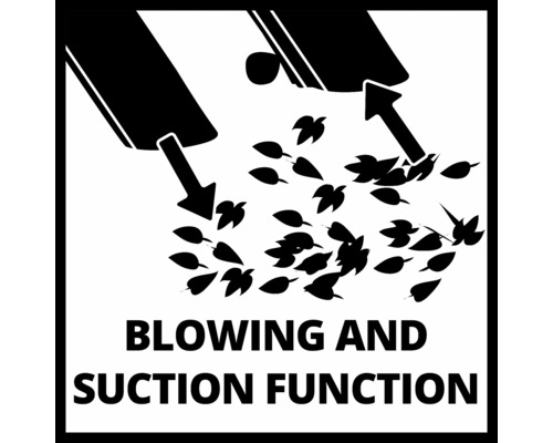 Symbol Blas- und Saugfunktion