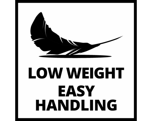 Symbol für geringes Gewicht und einfache Handhabung