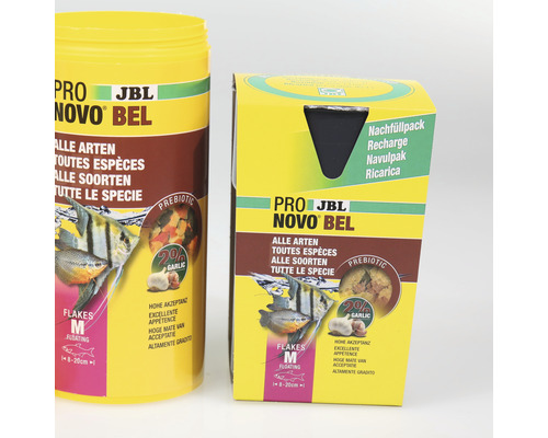 JBL NovoBel Fischfutter für alle Fischarten, Flocken in M