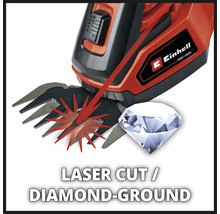 Symbolbild für Laserschnitt und Diamantschliff für eine Heckenschere