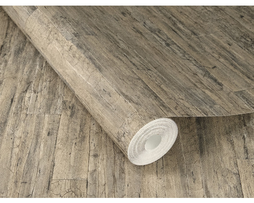 Tapetenrolle mit Holzoptik