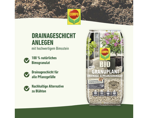 Compo Bio Granuplant Drainage- und Pflanzgranulat Sack