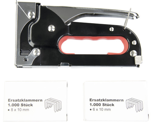 Handtacker mit zwei Packungen Ersatzklammern
