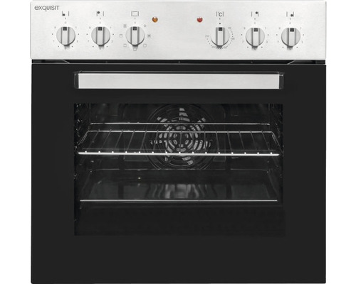 Exquisit Elektroherd mit Backofen und Drehknöpfen zur Temperatureinstellung.