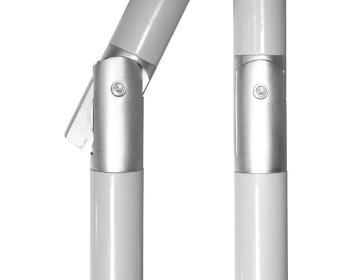 Detailaufnahme eines Sonnenschirmgestells mit Gelenk