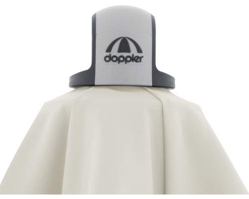 Doppler Logo auf einem Schirm