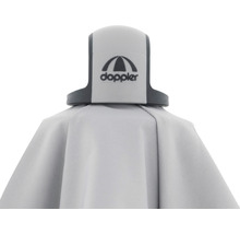 Doppler Logo auf einem Regenschirm