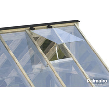 Gewächshaus Palmako Emilia 5,4 m² Sicherheitsglas 4 mm inkl. automatischen Fensteröffner 240 x 244 cm Holz-thumb-5
