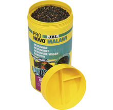 JBL Pro Novo Malawi Fischfutter für Pflanzenfresser im geöffneten Behälter