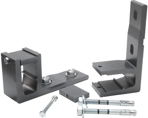Set mit Montagehalterungen und Schrauben