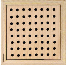 Holzbrett mit quadratischem Raster aus Löchern